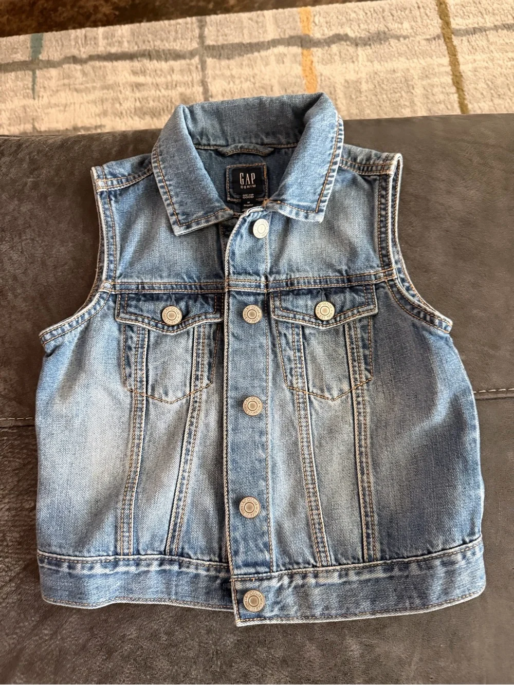GAP Kids Light Blue Denim Vest